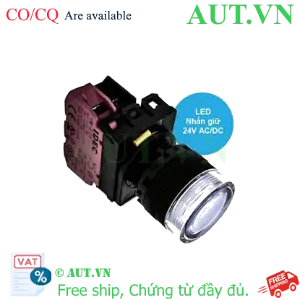 Ảnh của Nút nhấn giữ có đèn IDEC YW1L-AF2E01Q4PW 24VAC/DC D22 1NC (Trắng)