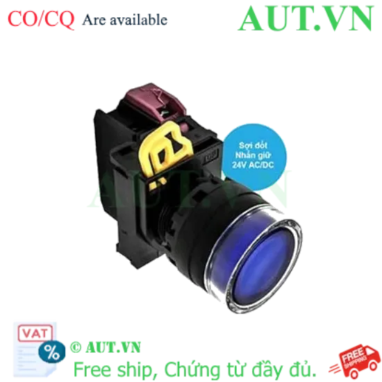 Ảnh của Nút nhấn giữ có đèn IDEC YW1L-AF2E01Q7S 24VAC/DC D22 1NC (Xanh)