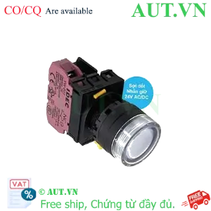 Ảnh của Nút nhấn giữ có đèn IDEC YW1L-AF2E01Q7W 24VAC/DC D22 1NC (Trắng)