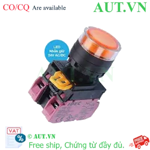 Ảnh của Nút nhấn giữ có đèn IDEC YW1L-AF2E02Q4A 24VAC/DC D22 2NC (Hổ phách)