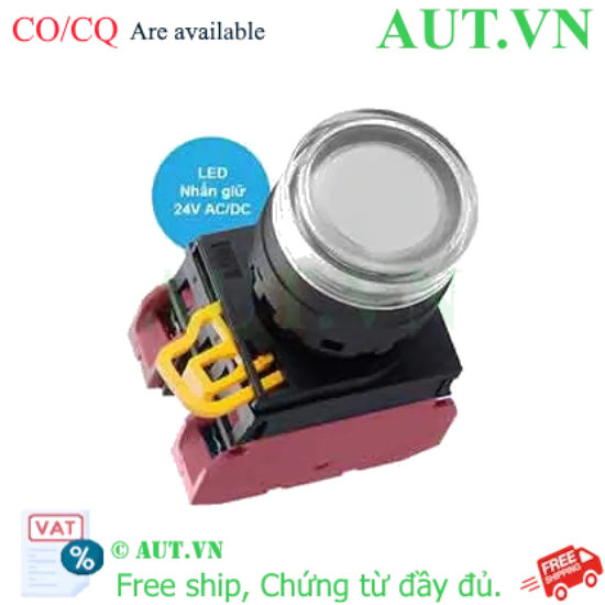 Ảnh của Nút nhấn giữ có đèn IDEC YW1L-AF2E02Q4PW 24VAC/DC D22 2NC (Trắng)