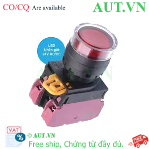Ảnh của Nút nhấn giữ có đèn IDEC YW1L-AF2E02Q4R 24VAC/DC D22 2NC (Đỏ)