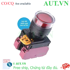 Ảnh của Nút nhấn giữ có đèn IDEC YW1L-AF2E02Q7R 24VAC/DC D22 2NC (Đỏ)