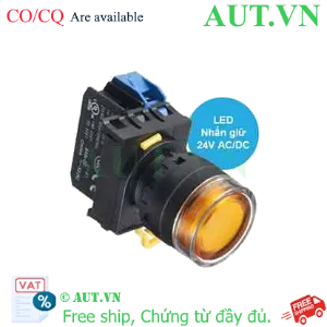 Ảnh của Nút nhấn giữ có đèn IDEC YW1L-AF2E10Q4A 24VAC/DC D22 1NO (Hổ phách)