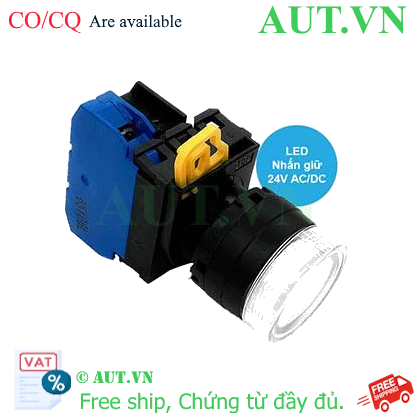Ảnh của Nút nhấn giữ có đèn IDEC YW1L-AF2E10Q4PW 24VAC/DC D22 1NO (Trắng)
