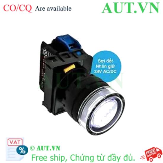 Ảnh của Nút nhấn giữ có đèn IDEC YW1L-AF2E10Q7W 24VAC/DC D22 1NO (Trắng)