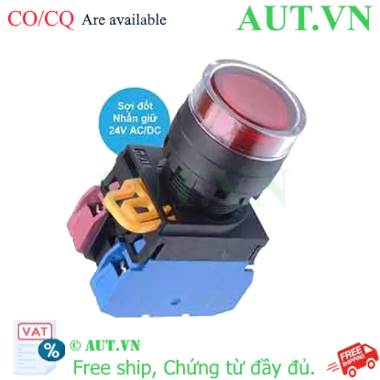 Ảnh của Nút nhấn giữ có đèn IDEC YW1L-AF2E11Q7R 24VAC/DC D22 1NO+1NC (Đỏ)