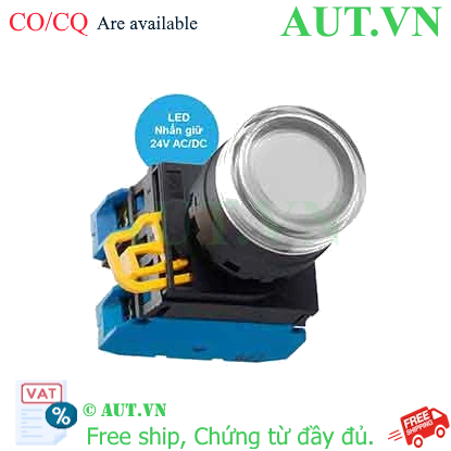 Ảnh của Nút nhấn giữ có đèn IDEC YW1L-AF2E20Q4PW 24VAC/DC D22 2NO (Trắng)