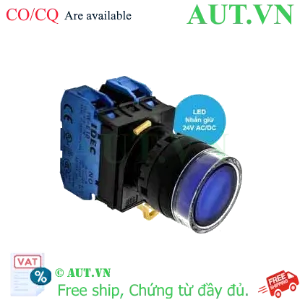 Ảnh của Nút nhấn giữ có đèn IDEC YW1L-AF2E20Q4S 24VAC/DC D22 2NO (Xanh)
