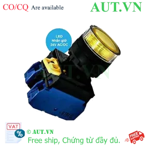 Ảnh của Nút nhấn giữ có đèn IDEC YW1L-AF2E20Q4Y 24VAC/DC D22 2NO (Vàng)