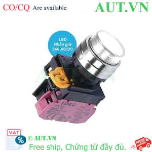 Ảnh của Nút nhấn giữ có đèn IDEC YW4L-A2E01Q4PW 24VAC/DC D22 1NC (Trắng)