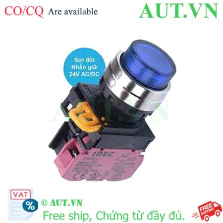 Ảnh của Nút nhấn giữ có đèn IDEC YW4L-A2E01Q7S 24VAC/DC D22 1NC (Xanh)