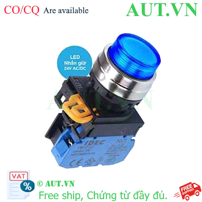 Ảnh của Nút nhấn giữ có đèn IDEC YW4L-A2E10Q4S 24VAC/DC D22 1NO (Xanh)
