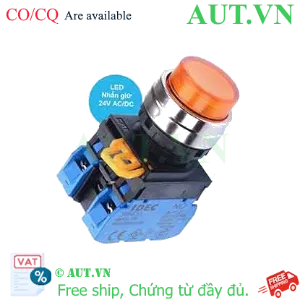 Ảnh của Nút nhấn giữ có đèn IDEC YW4L-A2E20Q4A 24VAC/DC D22 2NO (Hổ phách)