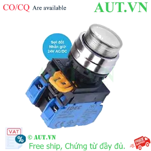 Ảnh của Nút nhấn giữ có đèn IDEC YW4L-A2E20Q7W 24VAC/DC D22 2NO (Trắng)