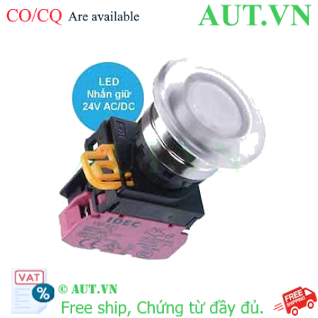 Ảnh của Nút nhấn giữ có đèn IDEC YW4L-A4E01Q4PW 24VAC/DC D22 1NC (Trắng)