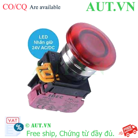 Ảnh của Nút nhấn giữ có đèn IDEC YW4L-A4E01Q4R 24VAC/DC D22 1NC (Đỏ)