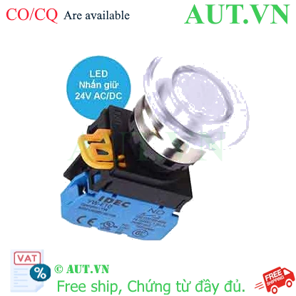 Ảnh của Nút nhấn giữ có đèn IDEC YW4L-A4E10Q4PW 24VAC/DC D22 1NO (Trắng)