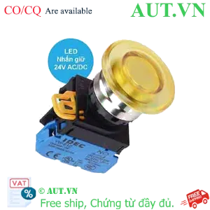 Ảnh của Nút nhấn giữ có đèn IDEC YW4L-A4E10Q4Y 24VAC/DC D22 1NO (Vàng)