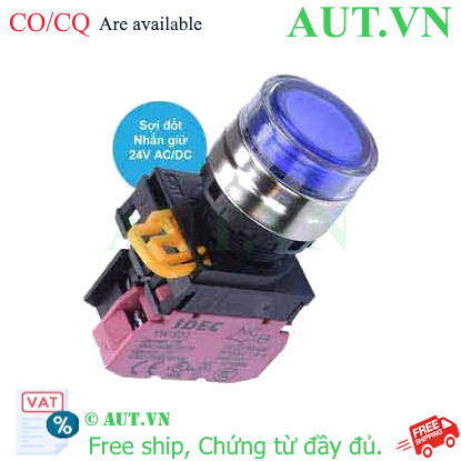 Ảnh của Nút nhấn giữ có đèn IDEC YW4L-AF2E01Q7S 24VAC/DC D22 1NC (Xanh)