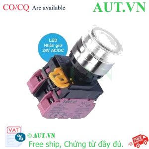 Ảnh của Nút nhấn giữ có đèn IDEC YW4L-AF2E02Q4PW 24VAC/DC D22 2NC (Trắng)