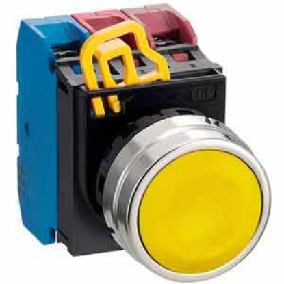 Ảnh của Nút nhấn nhả không đèn IDEC YW4B-M1E12Y D22 1NO+2NC (Vàng)