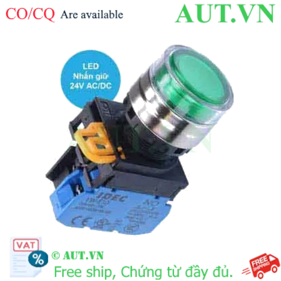 Ảnh của Nút nhấn giữ có đèn IDEC YW4L-AF2E10Q4G 24VAC/DC D22 1NO (Xanh)