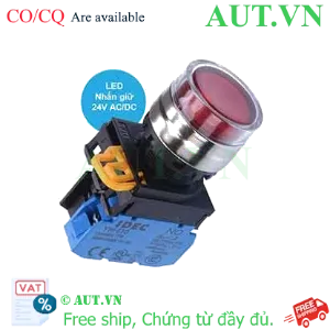 Ảnh của Nút nhấn giữ có đèn IDEC YW4L-AF2E10Q4R 24VAC/DC D22 1NO (Đỏ)