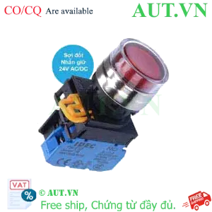 Ảnh của Nút nhấn giữ có đèn IDEC YW4L-AF2E10Q7R 24VAC/DC D22 1NO (Đỏ)