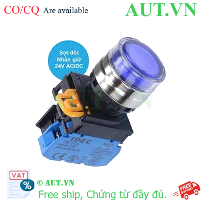 Ảnh của Nút nhấn giữ có đèn IDEC YW4L-AF2E10Q7S 24VAC/DC D22 1NO (Xanh)