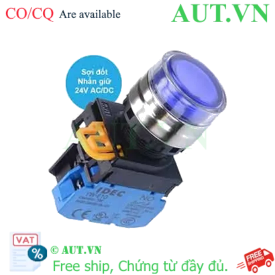 Ảnh của Nút nhấn giữ có đèn IDEC YW4L-AF2E10Q7S 24VAC/DC D22 1NO (Xanh)