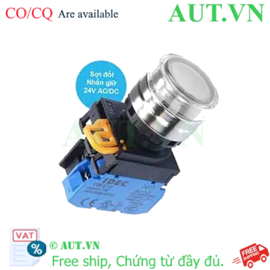Ảnh của Nút nhấn giữ có đèn IDEC YW4L-AF2E10Q7W 24VAC/DC D22 1NO (Trắng)