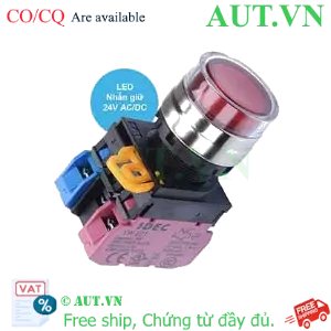 Ảnh của Nút nhấn giữ có đèn IDEC YW4L-AF2E11Q4R 24VAC/DC D22 1NO+1NC (Đỏ)