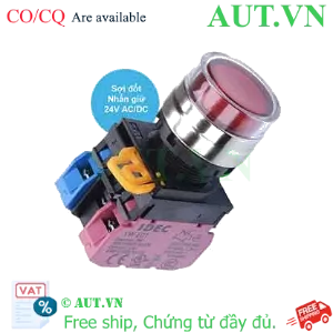 Ảnh của Nút nhấn giữ có đèn IDEC YW4L-AF2E11Q7R 24VAC/DC D22 1NO+1NC (Đỏ)