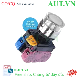 Ảnh của Nút nhấn giữ có đèn IDEC YW4L-AF2E11Q7W 24VAC/DC D22 1NO+1NC (Trắng)