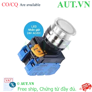 Ảnh của Nút nhấn giữ có đèn IDEC YW4L-AF2E20Q4PW 24VAC/DC D22 2NO (Trắng)
