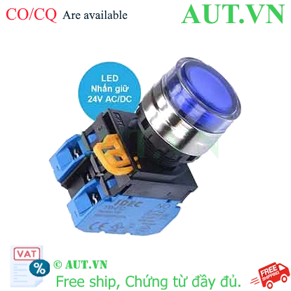 Ảnh của Nút nhấn giữ có đèn IDEC YW4L-AF2E20Q4S 24VAC/DC D22 2NO (Xanh)