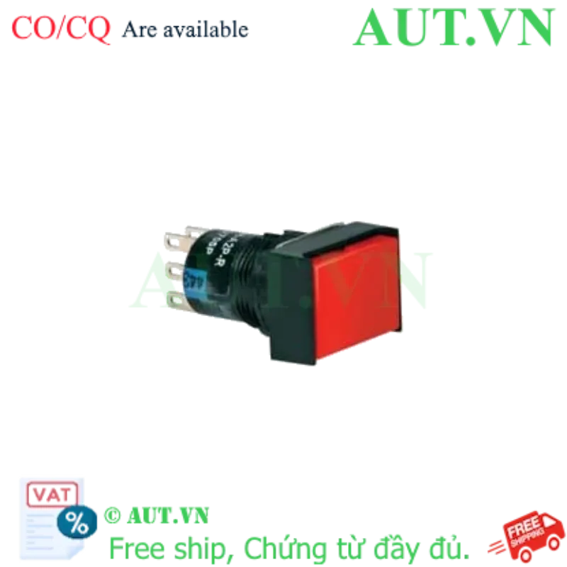 Ảnh của Nút nhấn giữ không đèn IDEC AB6H-A1RC D16 1NO+1NC (Đỏ)