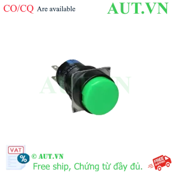 Ảnh của Nút nhấn giữ không đèn IDEC AB6M-A1GC D16 1NO+1NC (Xanh)