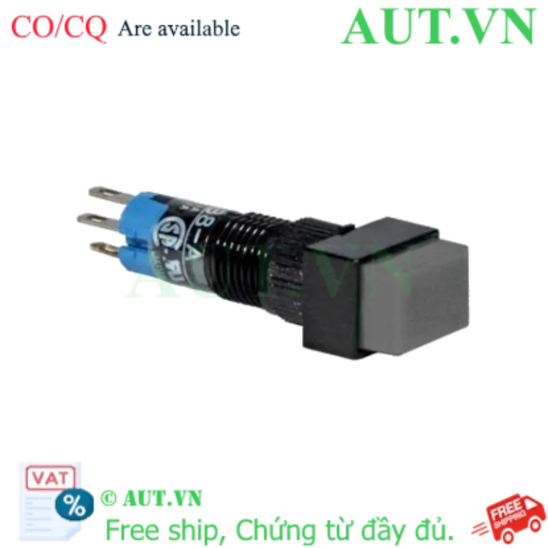 Ảnh của Nút nhấn giữ không đèn IDEC AB8H-A1B D8 1NO+1NC (Đen)