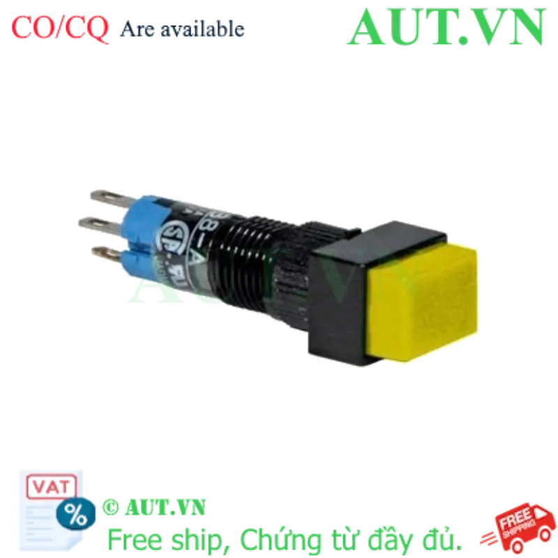 Ảnh của Nút nhấn giữ không đèn IDEC AB8H-A1Y D8 1NO+1NC (Vàng)