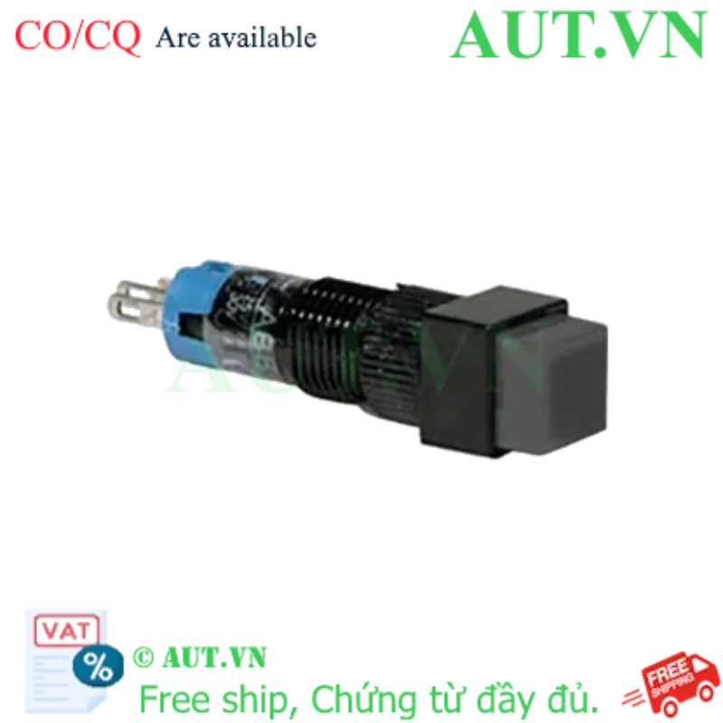 Ảnh của Nút nhấn giữ không đèn IDEC AB8Q-A1B D8 1NO+1NC (Đen)