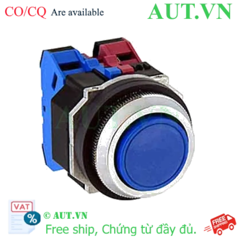 Ảnh của Nút nhấn giữ không đèn IDEC AOD122NS D30 2NO+2NC (Xanh)