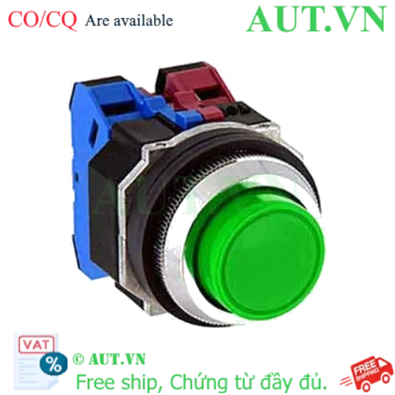 Ảnh của Nút nhấn giữ không đèn IDEC AOD222NG D30 2NO+2NC (Xanh)