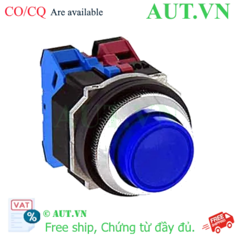 Ảnh của Nút nhấn giữ không đèn IDEC AOD222NS D30 2NO+2NC (Xanh)