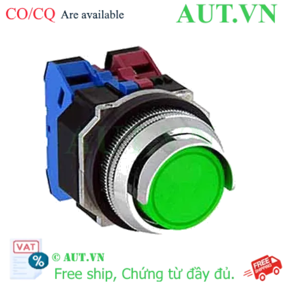 Ảnh của Nút nhấn giữ không đèn IDEC AOGD211NG D30 1NO+1NC (Xanh)