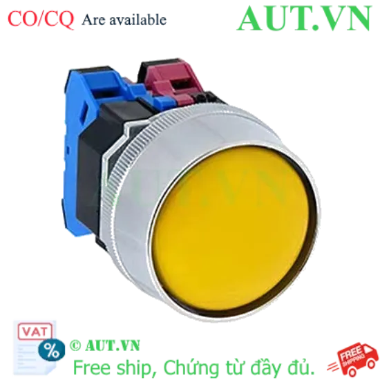 Ảnh của Nút nhấn giữ không đèn IDEC AOGD322NY D30 2NO+2NC (Vàng)