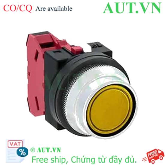Ảnh của Nút nhấn giữ không đèn IDEC AON2F01Y D30 1NC (Vàng)