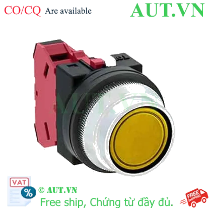 Ảnh của Nút nhấn giữ không đèn IDEC AON2F01Y D30 1NC (Vàng)
