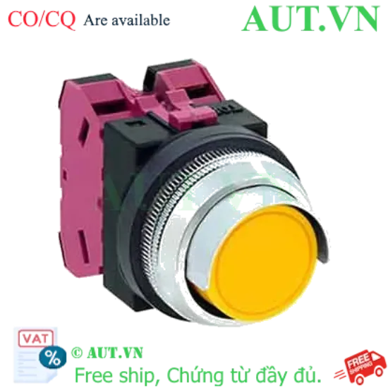 Ảnh của Nút nhấn giữ không đèn IDEC AON2G02Y D30 2NC (Vàng)